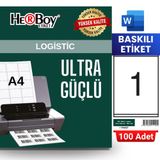 HERBOY HB-1100 210 x 280 mm A4 Baskılı Laser Etiket (100 Adet)