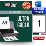 HERBOY HB-1100 210 x 280 mm A4 Baskılı Laser Etiket (500 Adet)