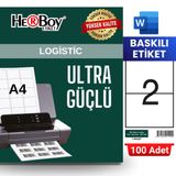 HERBOY HB-1102 210 x 148,5 mm A4 Baskılı Laser Etiket (100 Adet)