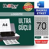 HERBOY HB-1125 25 x 25 mm A4 Baskılı Laser Etiket (500 Adet)