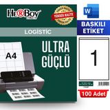 Herboy HB-1294 210 x 294,86 mm A4 Baskılı Laser Etiket (100 Adet)