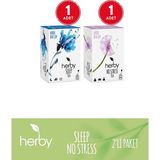 Herby 2'li Rahatlama Paketi Bitki Çayı 20 Poşet: Huzur ve Uyku İçin Sleep Tea ve No Stress Tea
