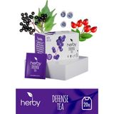 Herby Defense Tea Kara Mürver Bitki Çayı 20 Adet Sağlıklı Yaşam İçin Vitamin ve Mineral Zengin - 1
