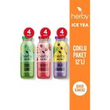 Herby Ice Tea Soğuk Çay Şeker İlavesiz 250 ml x 12 Adet Açaí Ananas Berry Hibiscus Cool Lime