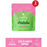 Herby Premium Matcha Çilek ve Vanilya Aromalı 2'li - Bitki Çayı