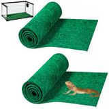 HERCOCCI 2 Paket Sürüngen Halısı, 91,4 cm x 50,4 cm Teraryum Yatak Substrat Astar Sürüngen Kafes Mat Sakallı Ejderha Kertenkele Kaplumbağa Leopar Geko Yılan için Tank Aksesuarları (Yeşil)