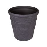 Herdekora Oval İç ve Dış Mekan Saksı Kömür Siyahı Mini Boy 35,5x35,5x34,5 Cm.
