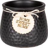 Herdekora Seramik Saksı Home Sweet Home Aksesuarlı Siyah 10,5x8 Cm.