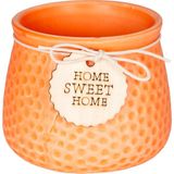 Herdekora Seramik Saksı Home Sweet Home Aksesuarlı Turuncu 10,5x8 Cm.