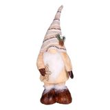 Herdekora Yılbaşı Süsü Noel Baba Figürü Teleskop Uzayan Bacaklı Krem-Kahverengi 21x15x83 Cm.