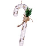 Herdekora Yılbaşı Süsü Yılbaşı Dekorlu Baston Beyaz 9x21 Cm.