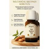 HERDEN 2 Şişe %100 Saf Tatlı Badem Yağı 2X20 ml - Saç ve Cilt Bakımı Için Canlandırıcı Doğal Bakım Yağı - 2 Şişe (2x20 ml)