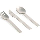 Herdmar Kıds Jungle 3 Parça Gri Çatal Kaşık Bıçak Takımı