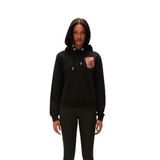Here Hoodie Siyah Baskılı Kapüşonlu Kadın Sweatshirt M