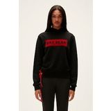 Here Hoodie Siyah Baskılı Kapüşonlu Kadın Sweatshirt