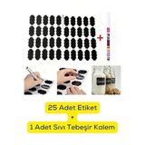 Heredot 25 Adet Kavanoz Baharat Kalemli Sticker Etiketi Mit1102