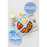 Heredot 3 Bölmeli Mavi Bebek Çocuk Yemek Mama Tabağı MIT1115