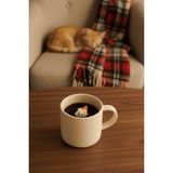 Heredot Kedi Figürlü 250 ml Seramik Çay Kahve Kupası MIT1270 - Beyaz