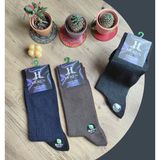 Heren Bambu 3'lü Asorti Hışır Kağıtlı Erkek Royal Soket , Burun Dikişsiz, Yıkamalı - Siyah - Lacivert - Bej - 40 - 46