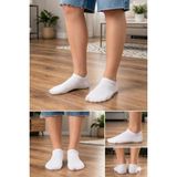 Heren Bambu Pamuk Mix 6'lı Dikişsiz Kadın Patik (60% Bambu 40% Pamuk Mix) - 36 - 40 - Beyaz