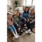 Heren Socks Heren İnek Desen Detaylı 4'Lü Dikişsiz Kadın Patik