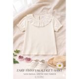 HEREN Vintage Stil Fisto Detaylı Kız Çocuk Beyaz Body - Şık Bebek Üst Giyim