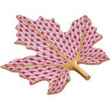 Herend Fish Scale Desenli Pembe Porselen Yaprak Biblo - Standart