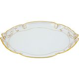Herend Golden Edge Desenli Beyaz Porselen Servis Tepsisi - Standart