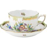 Herend Victoria Desenli Porselen Çay Fincanı ve Tabağı - Standart