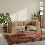 HEREV 160x80 Sünger Koltuk İki Kişilik Kanepe Yataklı Yıkanabilir Kadife Kumaşlı