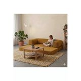 Herev 180X90 Sünger Kanepe Yıkanabilir Kadife Kumaşlı Koltuk Sarı