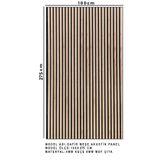 HEREVE 100 x 275 cm Mdf Ahşap Akustik Duvar Paneli Akustik Panel Lambri Panel Safir Meşe