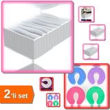 Hereveoyuncak 1 Adet 8 Bölmeli Çekmece Xl Organizer + 1 Adet Kapı Durdurucu Sünger Stoper - 2li Set T5V8E6