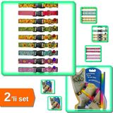 Hereveoyuncak 1 Adet Multicolor Kedi Tasması + 1 Adet Desenli Zilli Kedi Tasması - 2li Set Q3N8C7