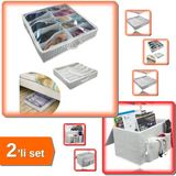 HerEveOyuncak 12 Adet Ayakkabı Saklama Çantası Hurcu + Araç Bagaj Düzenleyici Bölmeli Organizer - 2li Set Y5A5K7