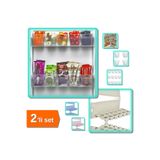 HerEveOyuncak 12 Adet Buzdolabı İçi Mini Düzenleyici Organizer Kutu + Kapaklı Buz Kalıbı 12 Bölmeli - 2li Set Y3K6