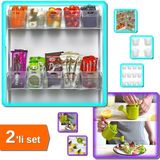 Hereveoyuncak 12 Adet Buzdolabı Içi Mini Organizer Kutu + Hazneli Bahçıvan Narenciye Limon Sıkacağı - 2li Set Y9J0