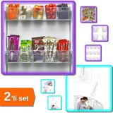 Hereveoyuncak 12 Adet Buzdolabı Içi Mini Organizer Kutu + Şişe ve Biberon Temizleme Fırçası - 2li Set F9G9K8