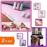 Hereveoyuncak 12 Adet Yorgan Kılıfı Çarşaf Sabitleme Klipsi + 6 Adet Çekmece Havlupan Askısı - 2li Set D5E6X9