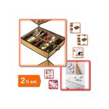 HerEveOyuncak 12 Bölmeli Portatif Ayakkabı Hurcu Model 2 + 12 Adet Yorgan Çarşaf Sabitleyici Klips - 2li Set R8L2N
