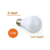 Hereveoyuncak 12W Enerji Tasarruflu LED Ampul ( 3 Adeet )