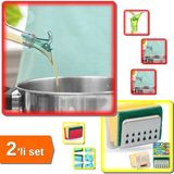 Hereveoyuncak 2 Adet Şişe Ucu Aparatı Yağdanlık Tıpa + Sünger Askısı Sponge Hanger - 2li Set V1H4Z6