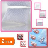 Hereveoyuncak 2 Adet Yastık Koruyucu Alez 50X70 cm + 4 Adet Yorgan Kılıfı Sabitleme Klipsi - 2li Set V0R6V4