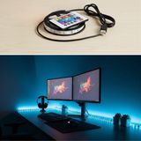 Hereveoyuncak 2 Metre Kumandalı USB LED Şerit Işık – Renk Ayarlı Dekoratif Ortam Vee Ambiyans Aydınlatması
