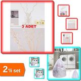 Hereveoyuncak 3 Adet Dalgalı Model Aromaterapi Dağıtıcı Rattan Difüzör Çubuk + Çamaşır Yıkama Filesi - 2li Set L7L