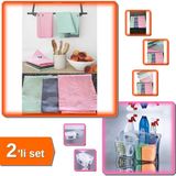 Hereveoyuncak 3 Adet Mikrofiber Temizlik Bezi 40 x 60 cm + Beyaz Buzdolabı Düzenleyici Sepet - 2li Set 62RM96