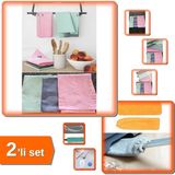 Hereveoyuncak 3 Adet Mikrofiber Temizlik Bezi + Sihirli Mikrofiber Başlıklı Toz Alma - Sapsız - 2li Set Z2LRL1