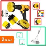 Hereveoyuncak 3 Parça Matkap Ucuna Takılan Çok Amaçlı Fırça + Lavabo ve Küvet Temizleme Fırçası - 2li Set P5Z8X8