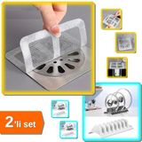 Hereveoyuncak 30 Adet Yapışkanlı Gider Koruyucu + 2 Adet Beyaz 8 Bölmeli Tencere Kapak Organizer - 2li Set R2B3E3