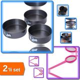 Hereveoyuncak 3'lü Kelepçeli Kek Kalıbı Seti + Klasik Çay Süzgeci - 2li Set B6M9F6